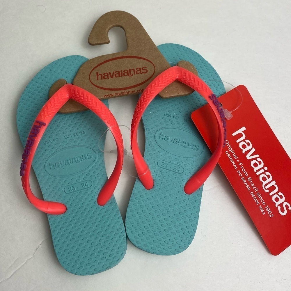 Havaianas kids flip flops NWT size 9 toddler - Picture 3 of 4